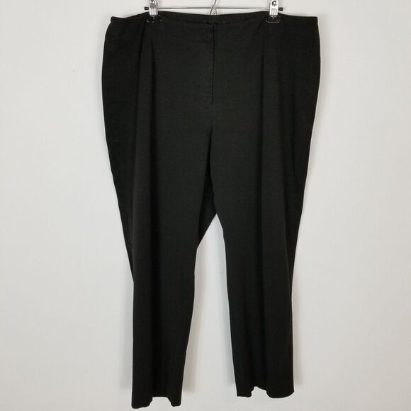 Talbot's Women Plus Heritage Elastic Waist Pants Size 24W Black Ankle - Picture 8 of 9